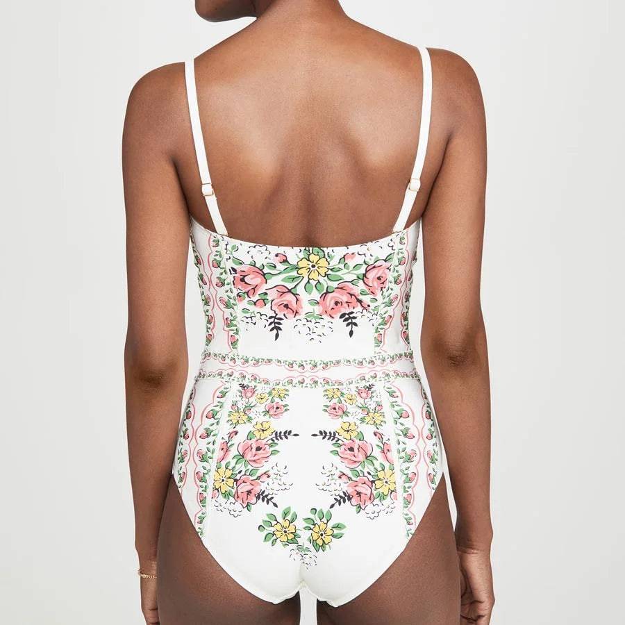 
                  
                    2024 Floral Printed One Piece Swimsuit High Waist Sexy Push Up Swimwear Women's Elegant Bikini Cover Up Bathing Suit Beachwear
                  
                