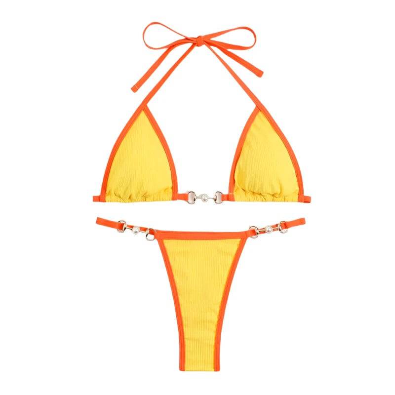 Sexy TwoPieces Bikini Set Women Random Print Bikini Set Push-Up Swimsuit Sandbeach Swimwear Bathing Suit