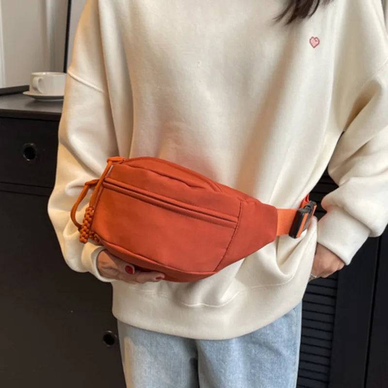 
                  
                    Waist Bag Women New Canvas Leisure Portable Zipper Korean Style Canvas Chest Bag Shoulder Bag Waist Bag Sports
                  
                