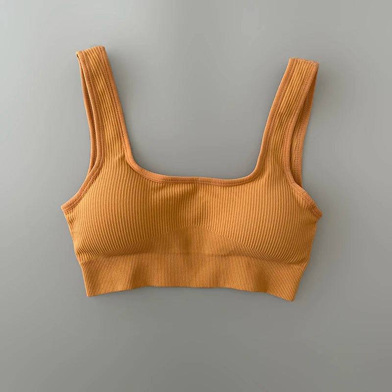 
                  
                    Seamless Sports Bra Woman Fitness Yoga Running Vest Push Up Crop Top Padded Underwear Female Cropped Shockproof  Tank Tops
                  
                