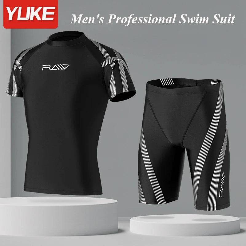 
                  
                    Quick Dry Swimsuit Set Men Professional Swim Equipment with Goggles Ear-plug Cap Case Trunks Adults Tankini Swimsuit Kit
                  
                