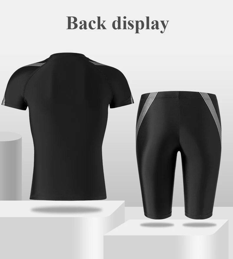 
                  
                    Quick Dry Swimsuit Set Men Professional Swim Equipment with Goggles Ear-plug Cap Case Trunks Adults Tankini Swimsuit Kit
                  
                