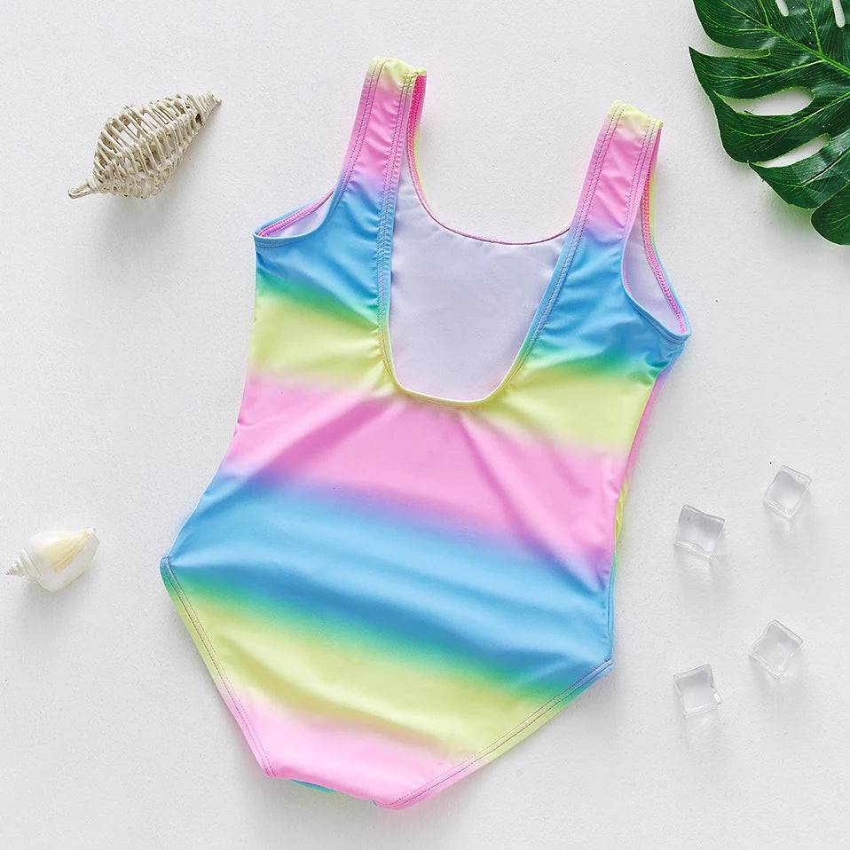 
                  
                    2~11Y Girls Swimsuit One Piece Girls Swimwear Rainbow print Children Swimwear Girls Swimming Outfit Kids Beachwear
                  
                