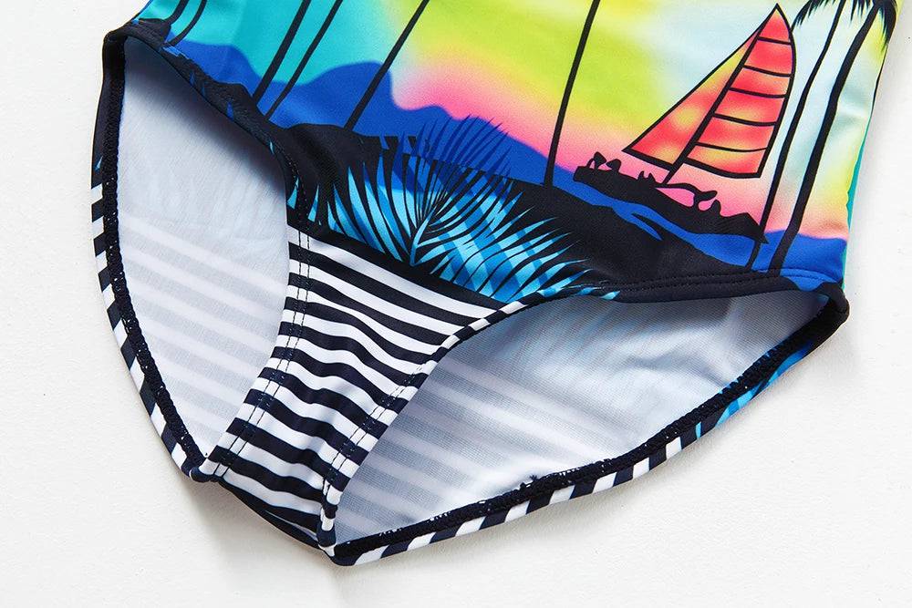 
                  
                    2~11Y Girls Swimsuit One Piece Girls Swimwear Rainbow print Children Swimwear Girls Swimming Outfit Kids Beachwear
                  
                