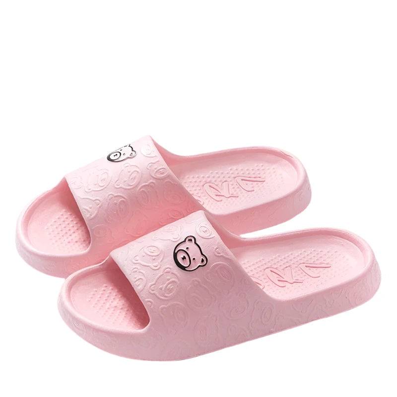 EVA Summer Women Fashion Cute Outdoor Non-Slip Rubber Slippers Indoor Soft Sole Couple Graffiti Sandals