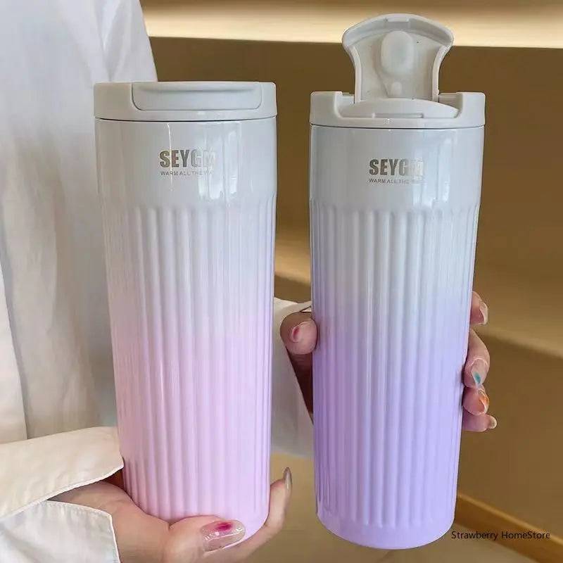 500ML Portable Coffee Mugs Stainless Steel Thermo Bottles Car Office Water Bottle Vacuum Flasks Coffee Cup Travel Thermal Cup