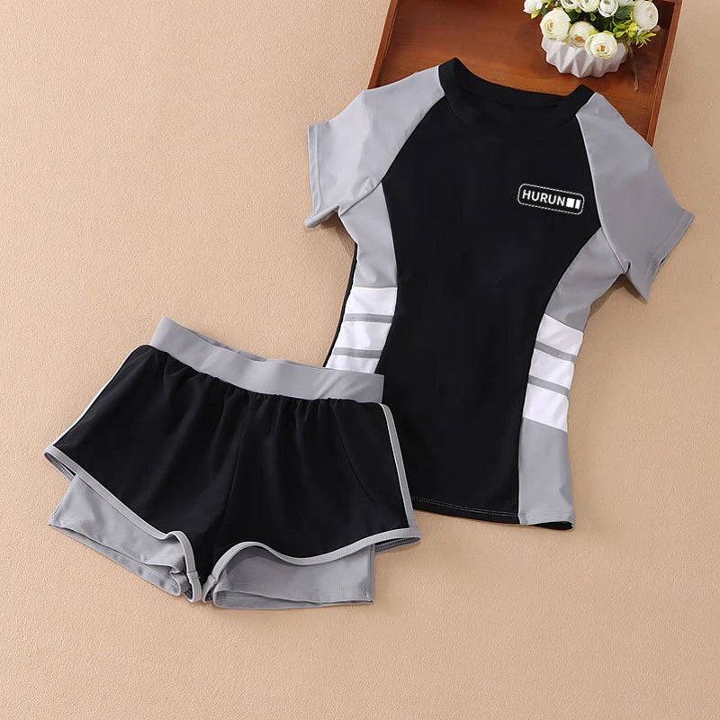 
                  
                    Children's Swimsuit Cute Summer Kids Girl Split Swimsuit Short Sleeve Sunscreen Swimsuits Summer Professional Swimming Suit
                  
                