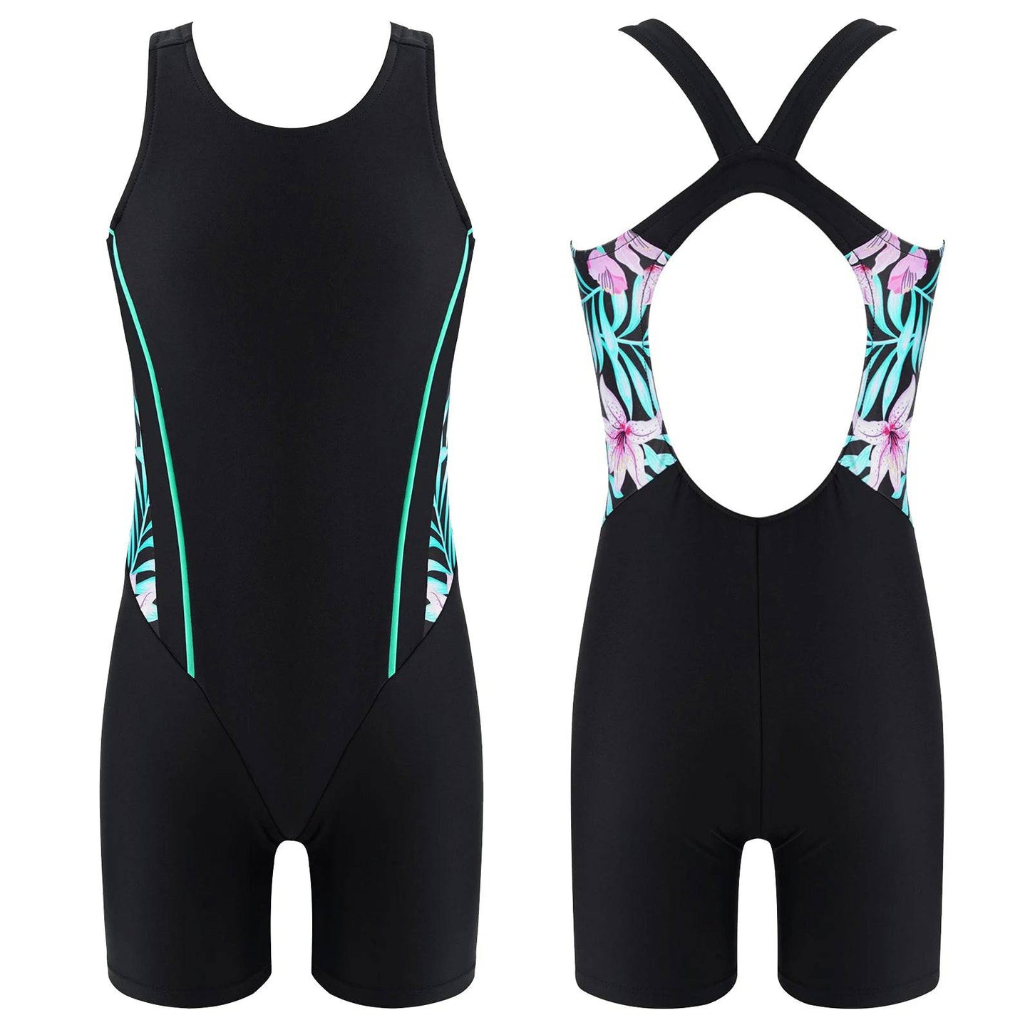 
                  
                    Kids Girls Legsuit Swimsuit Sleeveless One Piece Swimwear Sports Rashguard Shorty Wetsuit Surfing Swimming Jumpsuit Bodysuit
                  
                