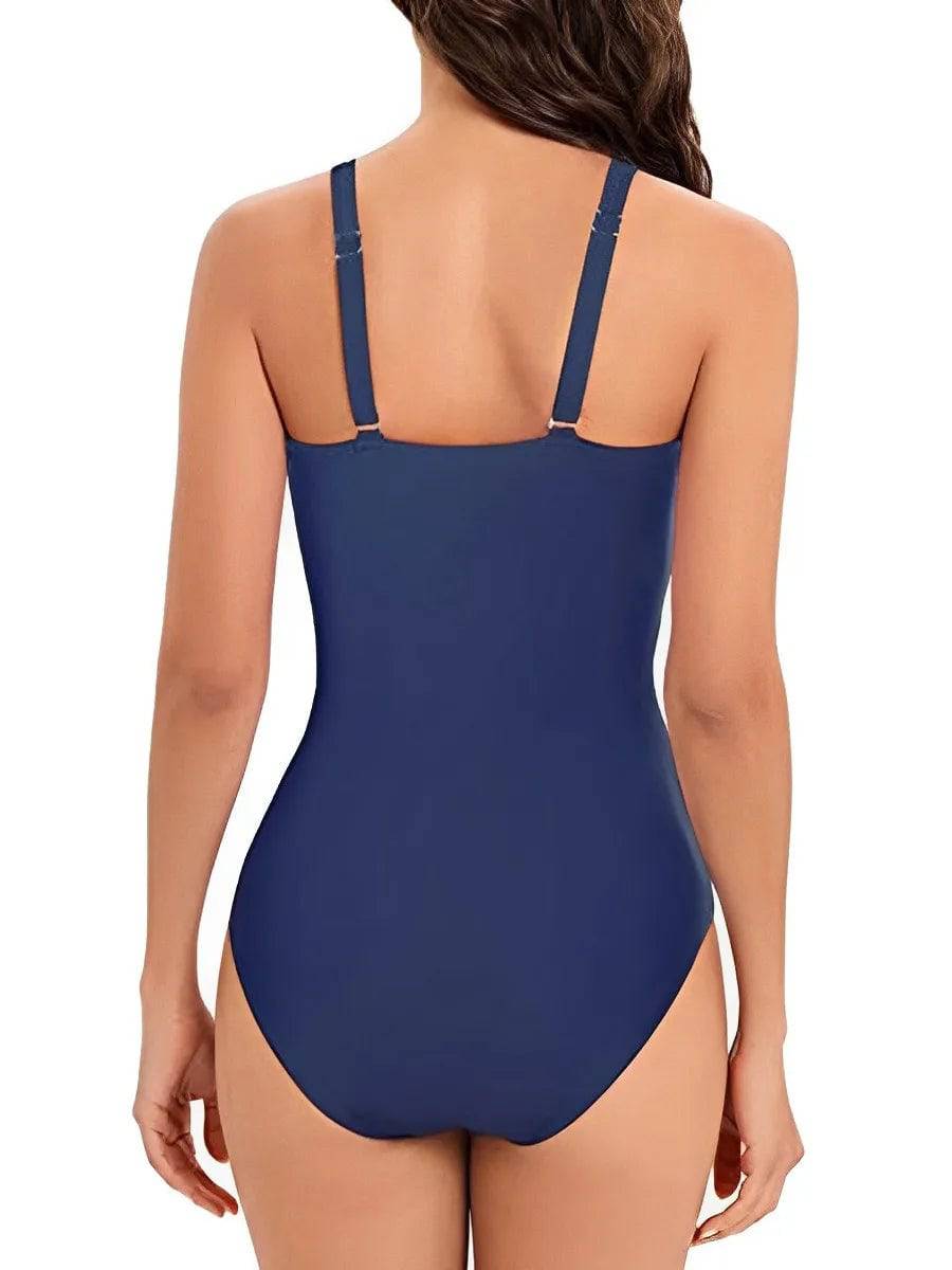 
                  
                    2023 Cross Front Swimsuit Women One Piece Padded Swimwear Female Printed Bathers Bathing Swimming Swim Suit Beachwear
                  
                