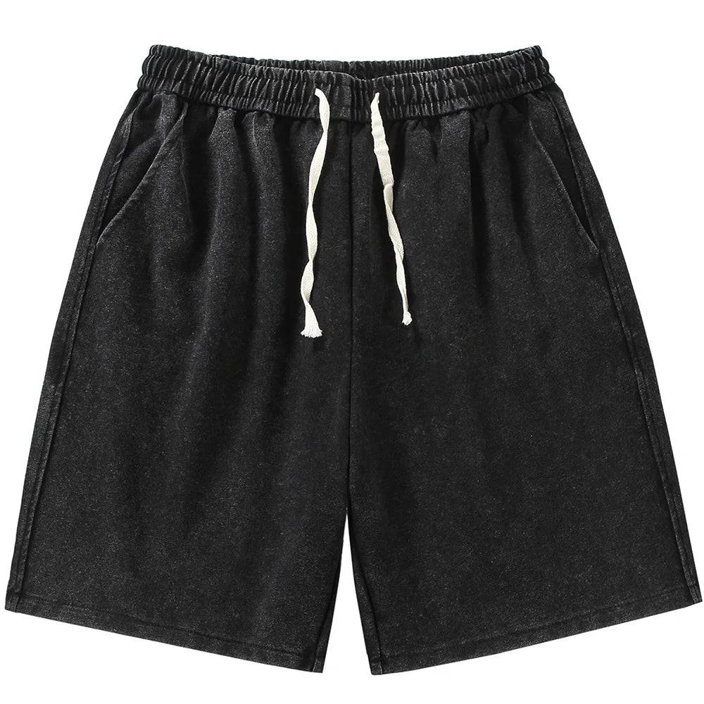 
                  
                    320G Heavy Cotton Summer Men's Shorts High Street Washed Short Pants Drawstring Baggy Sweatshorts Korean Fashion Casual Shorts
                  
                