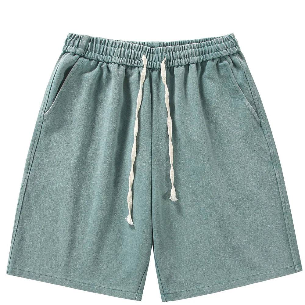 
                  
                    320G Heavy Cotton Summer Men's Shorts High Street Washed Short Pants Drawstring Baggy Sweatshorts Korean Fashion Casual Shorts
                  
                