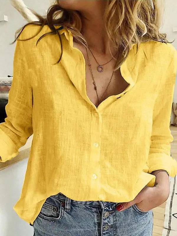 
                  
                    Leisure Shirts Spring Autumn Button Lapel Cardigan Top Lady Loose Long Sleeve Oversized Shirt Womens Blouses Casual Tunic Blusas
                  
                