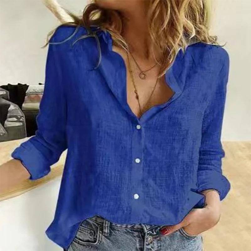 
                  
                    Leisure Shirts Spring Autumn Button Lapel Cardigan Top Lady Loose Long Sleeve Oversized Shirt Womens Blouses Casual Tunic Blusas
                  
                