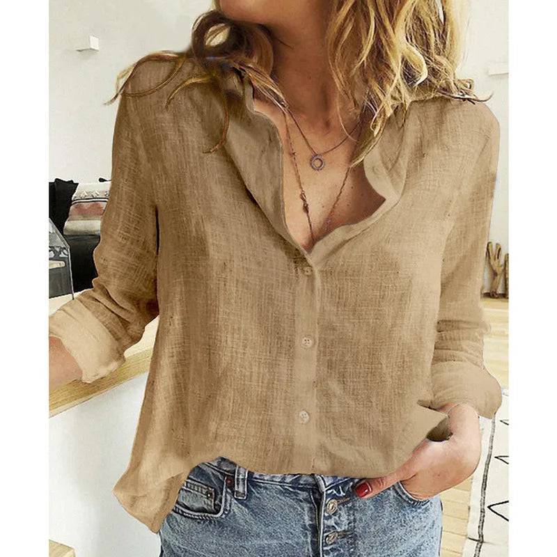 
                  
                    Leisure Shirts Spring Autumn Button Lapel Cardigan Top Lady Loose Long Sleeve Oversized Shirt Womens Blouses Casual Tunic Blusas
                  
                