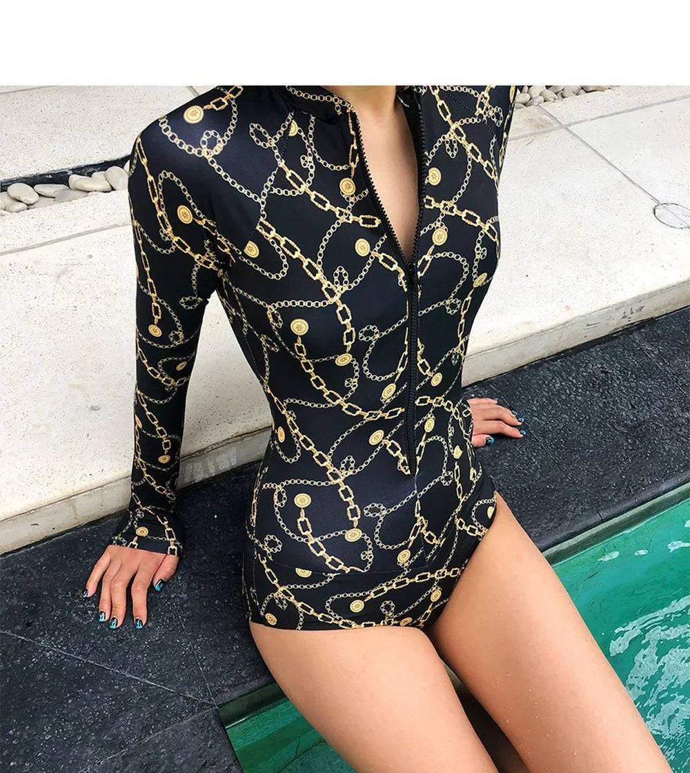 
                  
                    Summer Design Quick Dry Beach Female Bikini Stretch Surf Strap Swimsuit Long Sleeve Zipper Wetsuit
                  
                