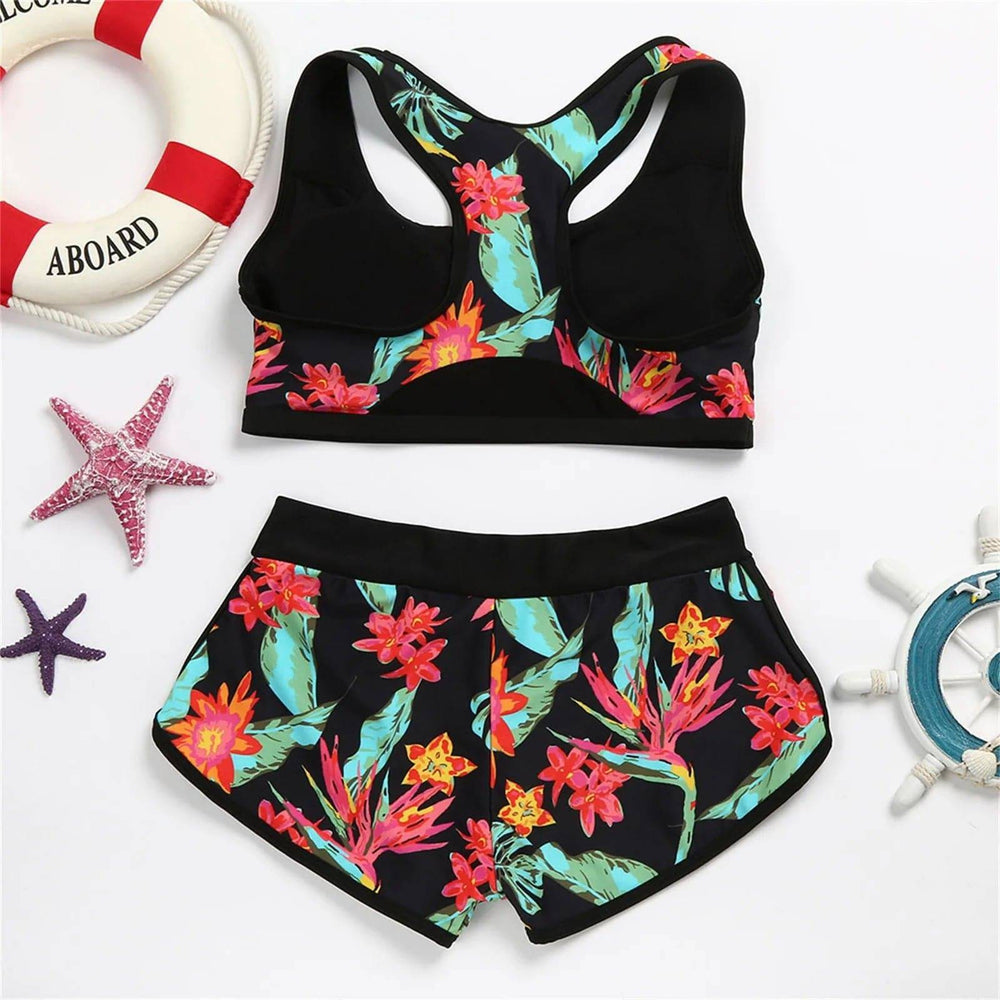 
                  
                    Bohemian Fashion Floral Print Monokini Bikini Sets Swimwear Two Piece Separates Swimsuit Women'S Luxury Tankinis Bathing Suit
                  
                