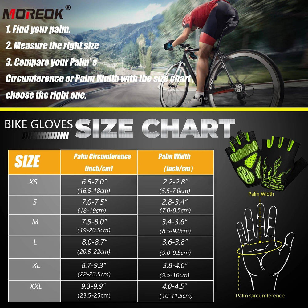 
                  
                    MOREOK Bike Gloves 5MM Gel Pad Mountain Bike Gloves Breathable Bicycle Gloves Non-slip Road Biking Cycling Gloves for Men Women
                  
                