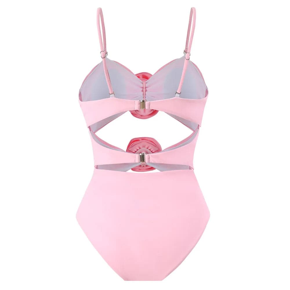 
                  
                    Sexy Pink 3D Flower Swimwear Woman One Piece Swimsuits Female Cut Out Monokini Bathing Swimming for Women Bathers Swim 2024 New
                  
                