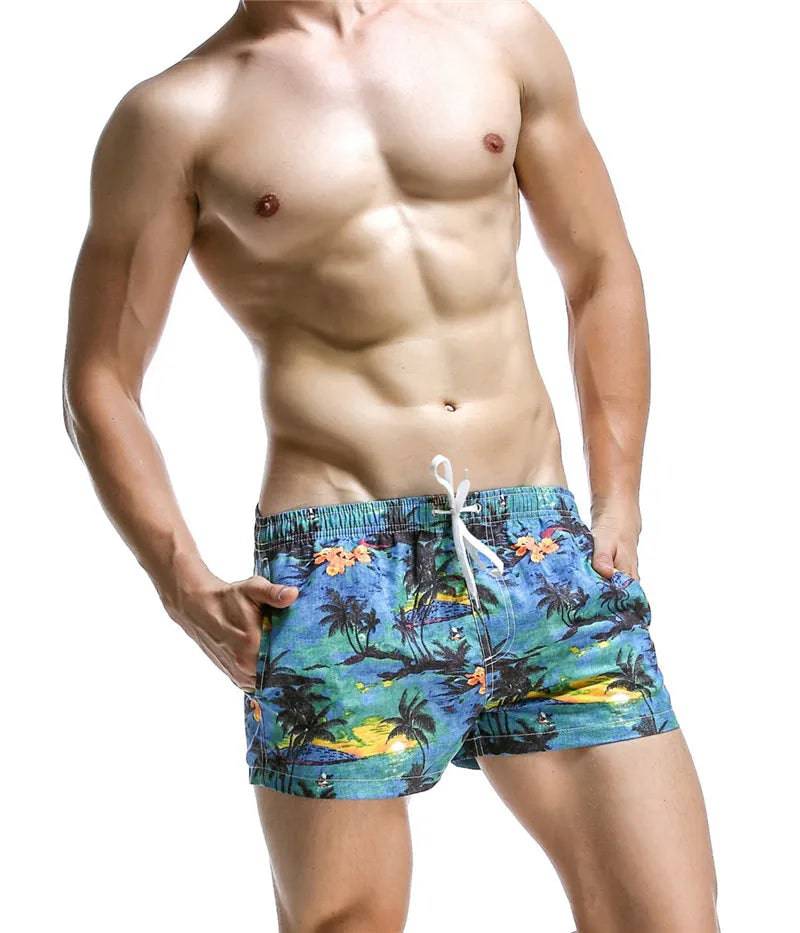 
                  
                    SEOBEAN Summer Hot Short Men Board Shorts Coconut Leaf Pattern Sea Beach Style Men's Shorts Men Quick Dry Shorts Trunks
                  
                