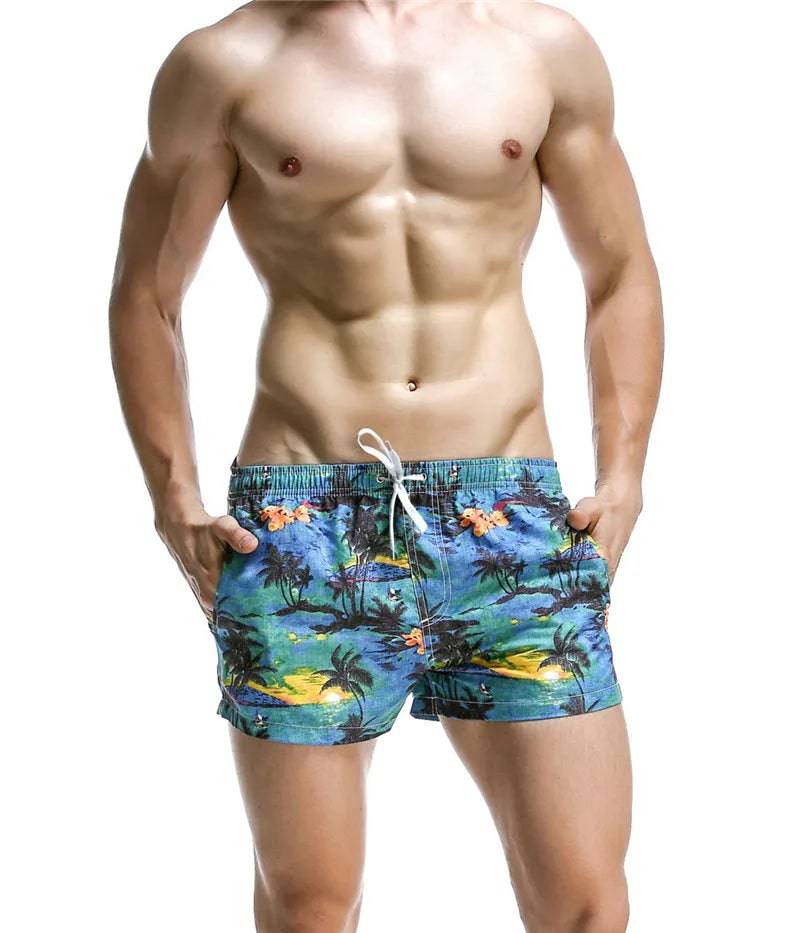 
                  
                    SEOBEAN Summer Hot Short Men Board Shorts Coconut Leaf Pattern Sea Beach Style Men's Shorts Men Quick Dry Shorts Trunks
                  
                