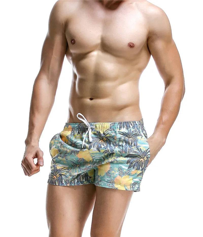 
                  
                    SEOBEAN Summer Hot Short Men Board Shorts Coconut Leaf Pattern Sea Beach Style Men's Shorts Men Quick Dry Shorts Trunks
                  
                