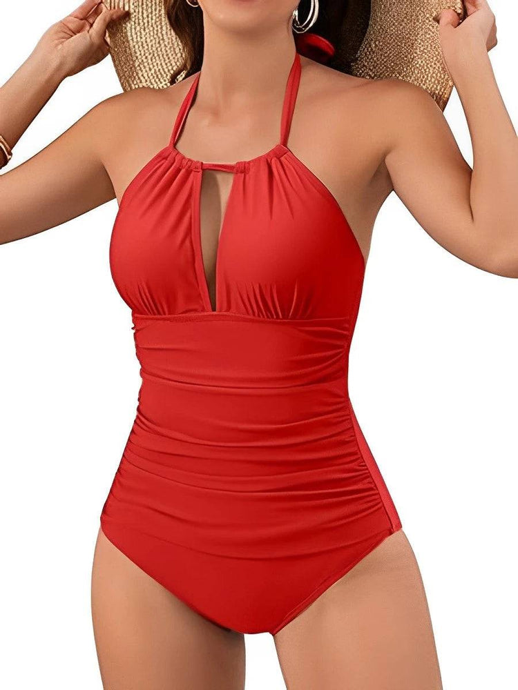 
                  
                    2024 Halter Hollow Out Swimsuit Women Frill One Piece Sexy Vintage Swimwear Female Beachwear Bathers Bathing Swimming Swim Suit
                  
                