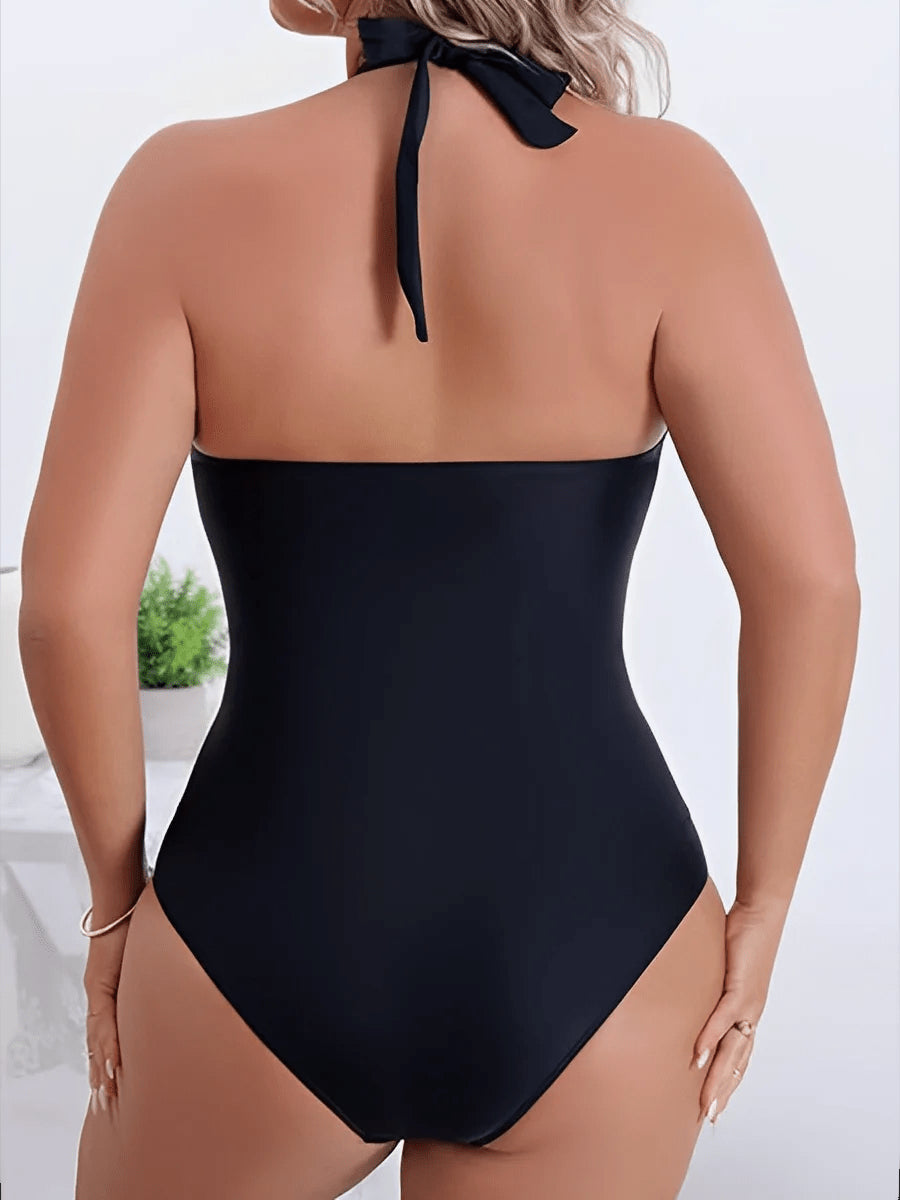 
                  
                    2024 Halter Hollow Out Swimsuit Women Frill One Piece Sexy Vintage Swimwear Female Beachwear Bathers Bathing Swimming Swim Suit
                  
                