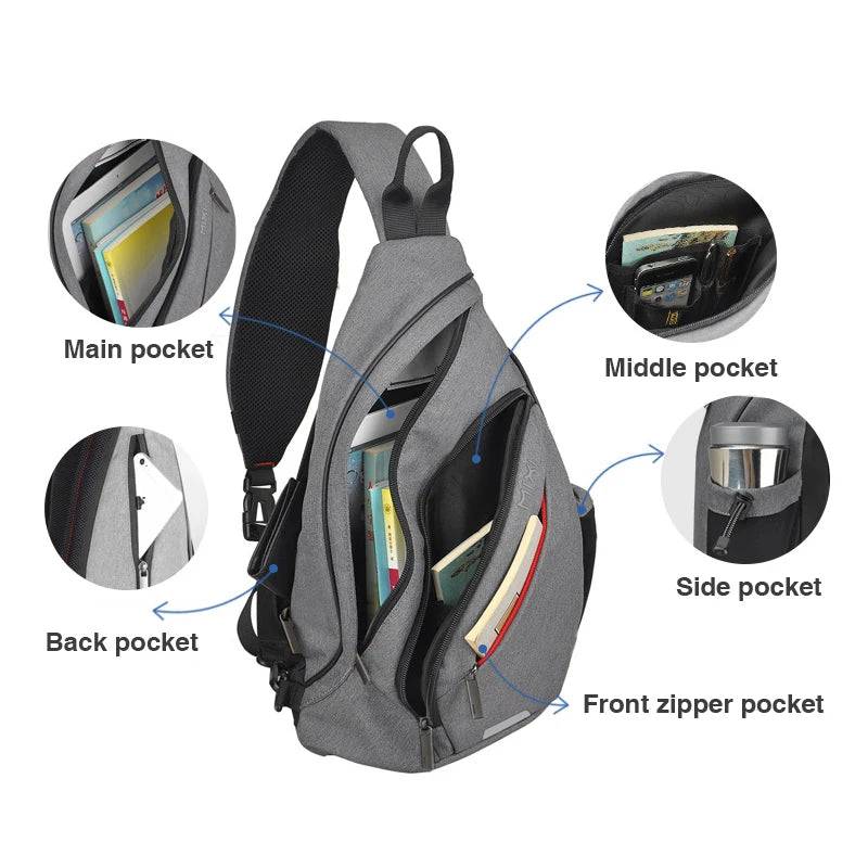 
                  
                    Mixi Men One Shoulder Backpack Women Sling Bag Crossbody USB Boys Cycling Sports Travel Versatile Fashion Bag Student School
                  
                