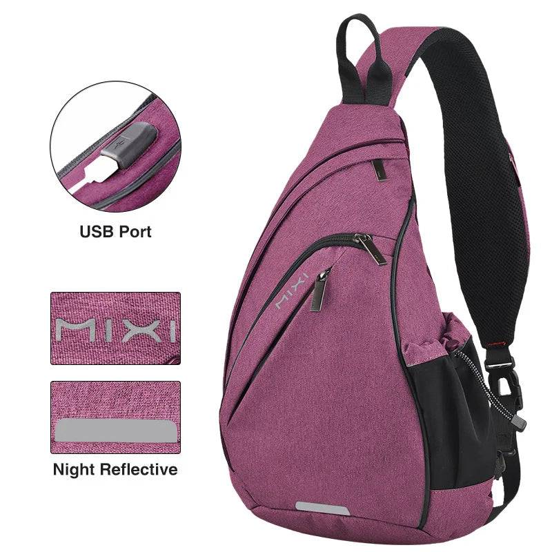 
                  
                    Mixi Men One Shoulder Backpack Women Sling Bag Crossbody USB Boys Cycling Sports Travel Versatile Fashion Bag Student School
                  
                