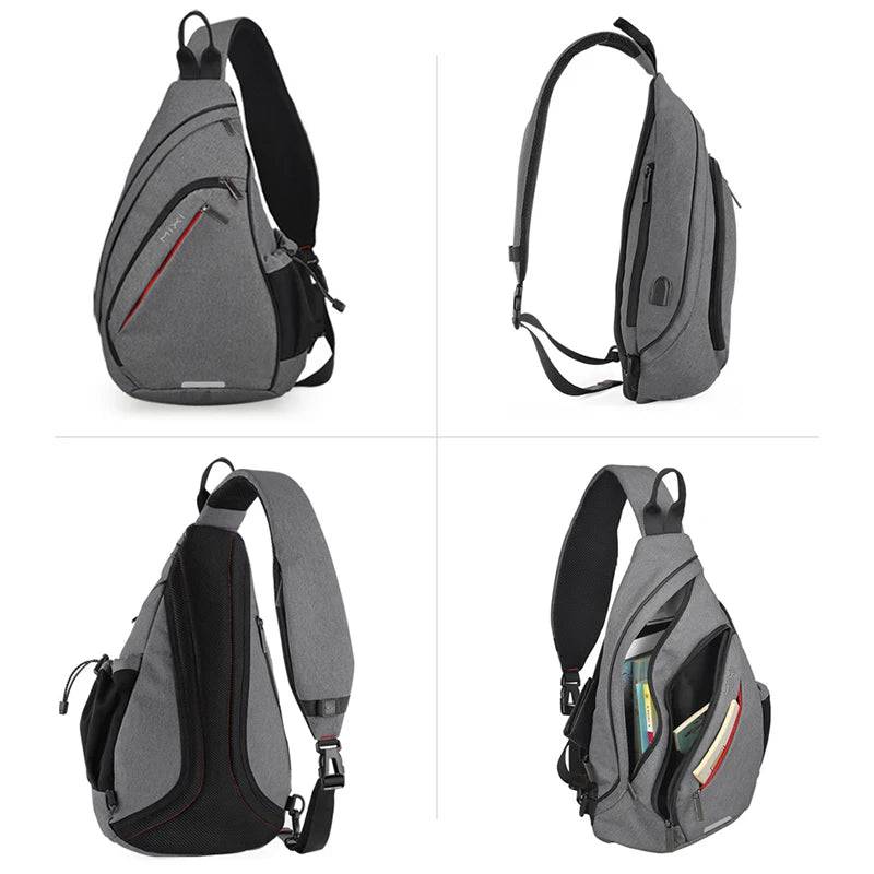 
                  
                    Mixi Men One Shoulder Backpack Women Sling Bag Crossbody USB Boys Cycling Sports Travel Versatile Fashion Bag Student School
                  
                