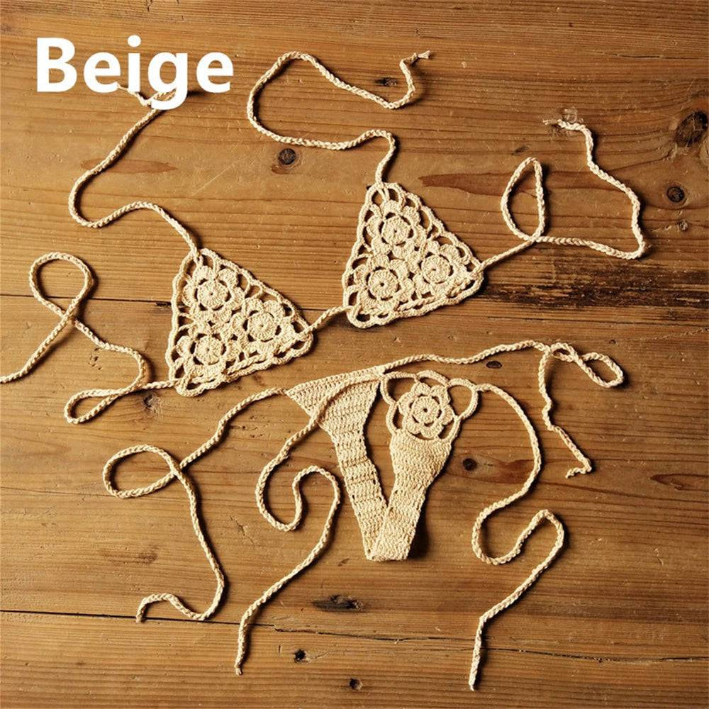 
                  
                    Crochet Bikini Set G-String Lace Up Thong Beach Swimwear Sexy Swimsuit Bra Set
                  
                