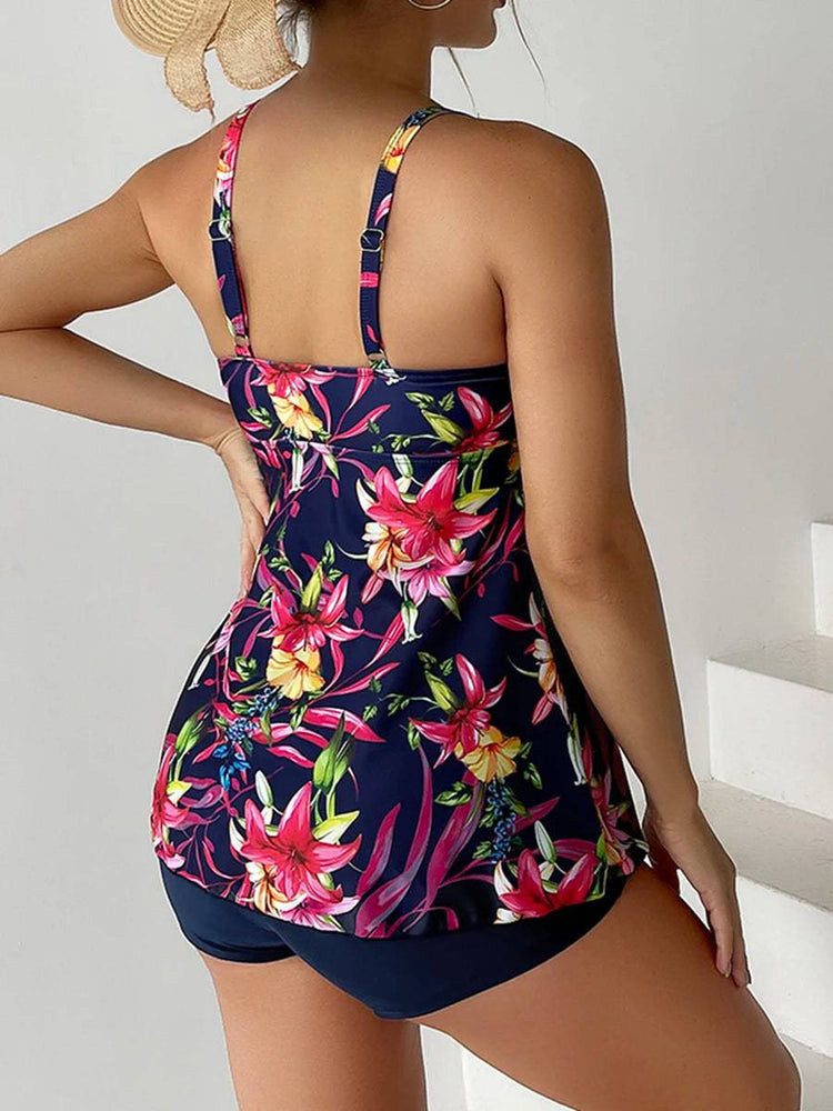 
                  
                    2023 Floral Printed Tankini Set Two Piece Swimsuit Short Women Drawstring Swimwear Female Bathing Suit Beachwear Swimming Summer
                  
                