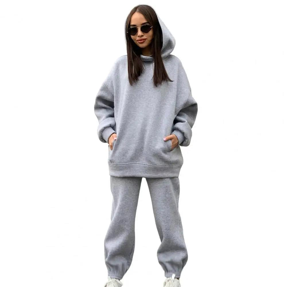 
                  
                    Women Tracksuit Autumn Winter Warm Hoodies Top Suits Casual Hooded Sweatshirts And Jogging Pants Outfits Sweatpants 2 Piece Sets
                  
                