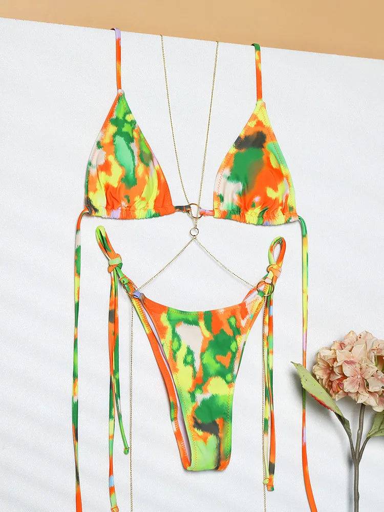 
                  
                    COOBBU Sexy Bikini Set Triangle Swimwear Women Summer Swimsuits Print Beachwear Two Piece Suit Bikini Brazilian Swimsuit
                  
                