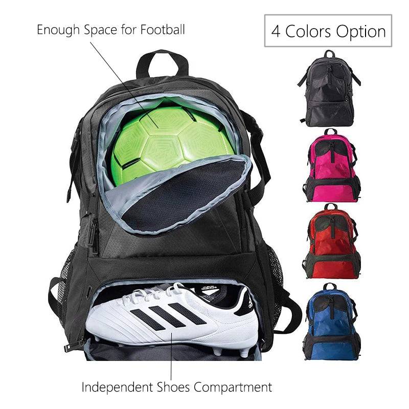 
                  
                    Large Sports Soccer Bag - Soccer Backpack & Bags for Basketball, Volleyball & Football with Separate Cleat and Shoes Compartment
                  
                