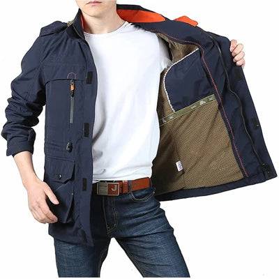 
                  
                    DIMUSI Men's Jackets Casual Outwear Hiking Windbreaker Hooded Coats Fashion Army Cargo Bomber Jackets Mens Clothing
                  
                