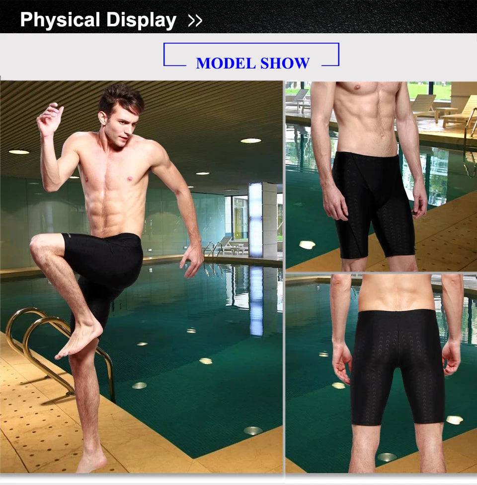 
                  
                    Men Shark Skin Water Repellent Professional Competitive Swimming Trunks Brand Soild Jammer Swimsuit Pant Racing Briefs L-5XL
                  
                