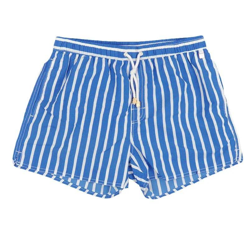 
                  
                    Men Clothing 2023 Beach Pants Men's Beach Vacation White Striped Shorts Hot Spring Swimming Trunks with Lining
                  
                