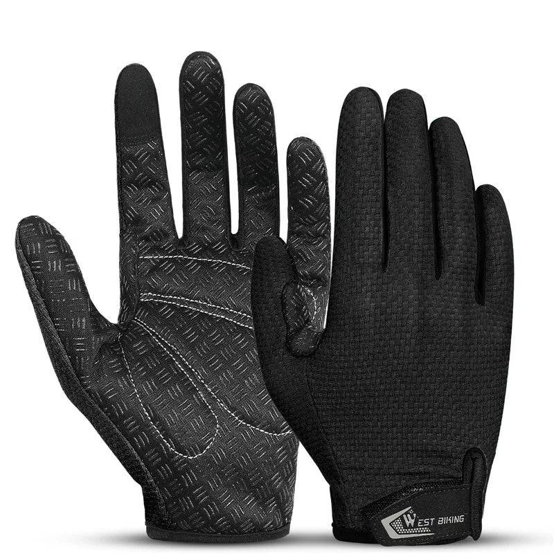 
                  
                    WEST BIKING Spring Autumn Unisex Cycling Gloves Full Finger Touch Screen Mountaineering Sports Gloves Summer Fingerless Mitts
                  
                