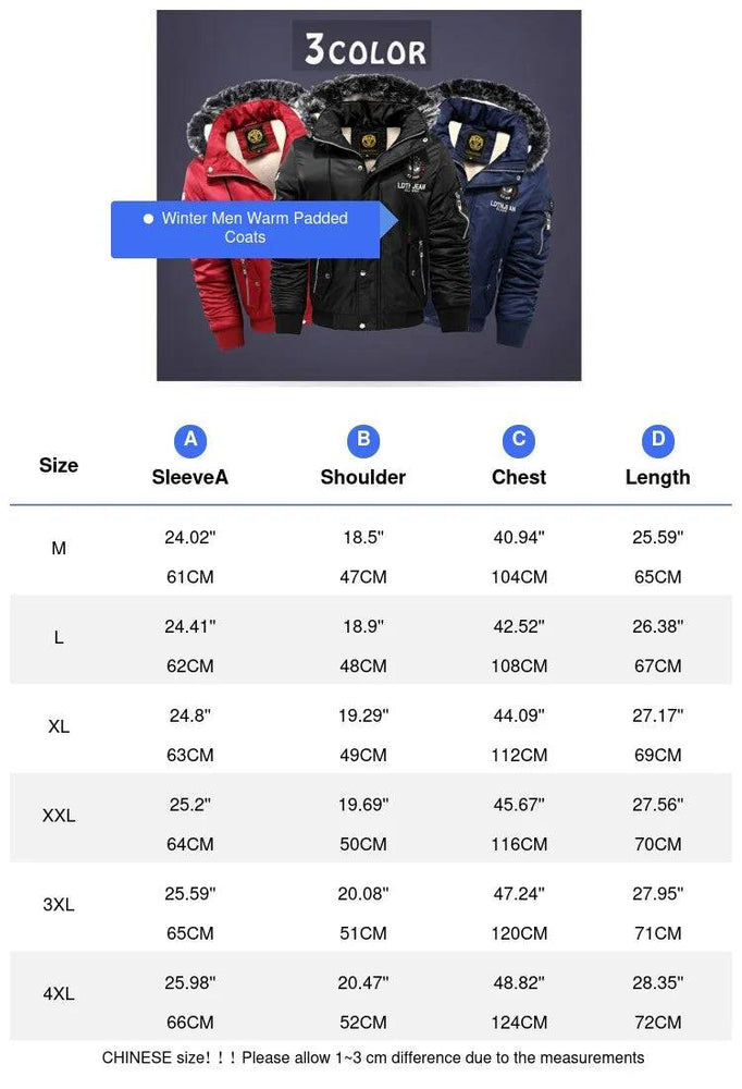 
                  
                    Winter Men's Padded Jackets Fashion Fur Fleece Lined Warm Hooded Coats Men Outdoor Windbreaker Thermal Overcoats Clothing
                  
                