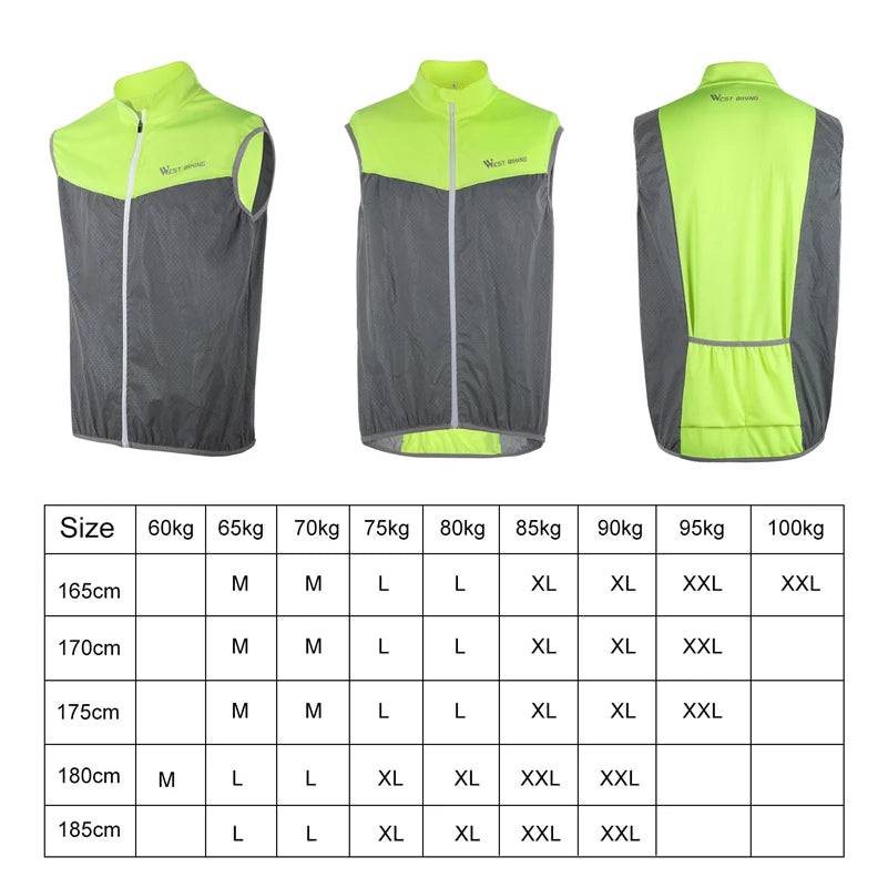 
                  
                    WEST BIKING Cycling Vest Windproof MTB Bike Bicycle Breathable Reflective Clothing Men Women Safety Sleeveless Cycling Jacket
                  
                