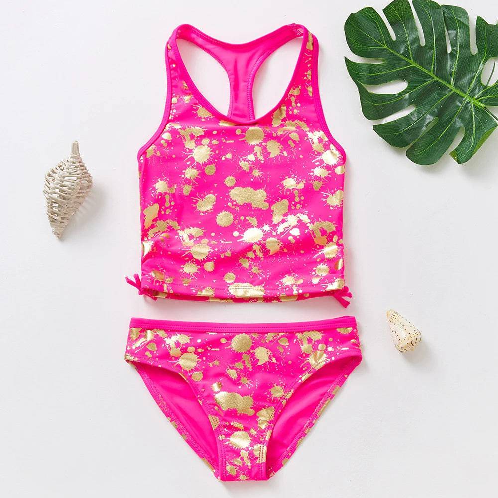 
                  
                    3~9Y Girls Swimsuit Two pieces Girls Tankini set High quality Kids Bikini set Swimming suit for Kid girls Beachwear
                  
                