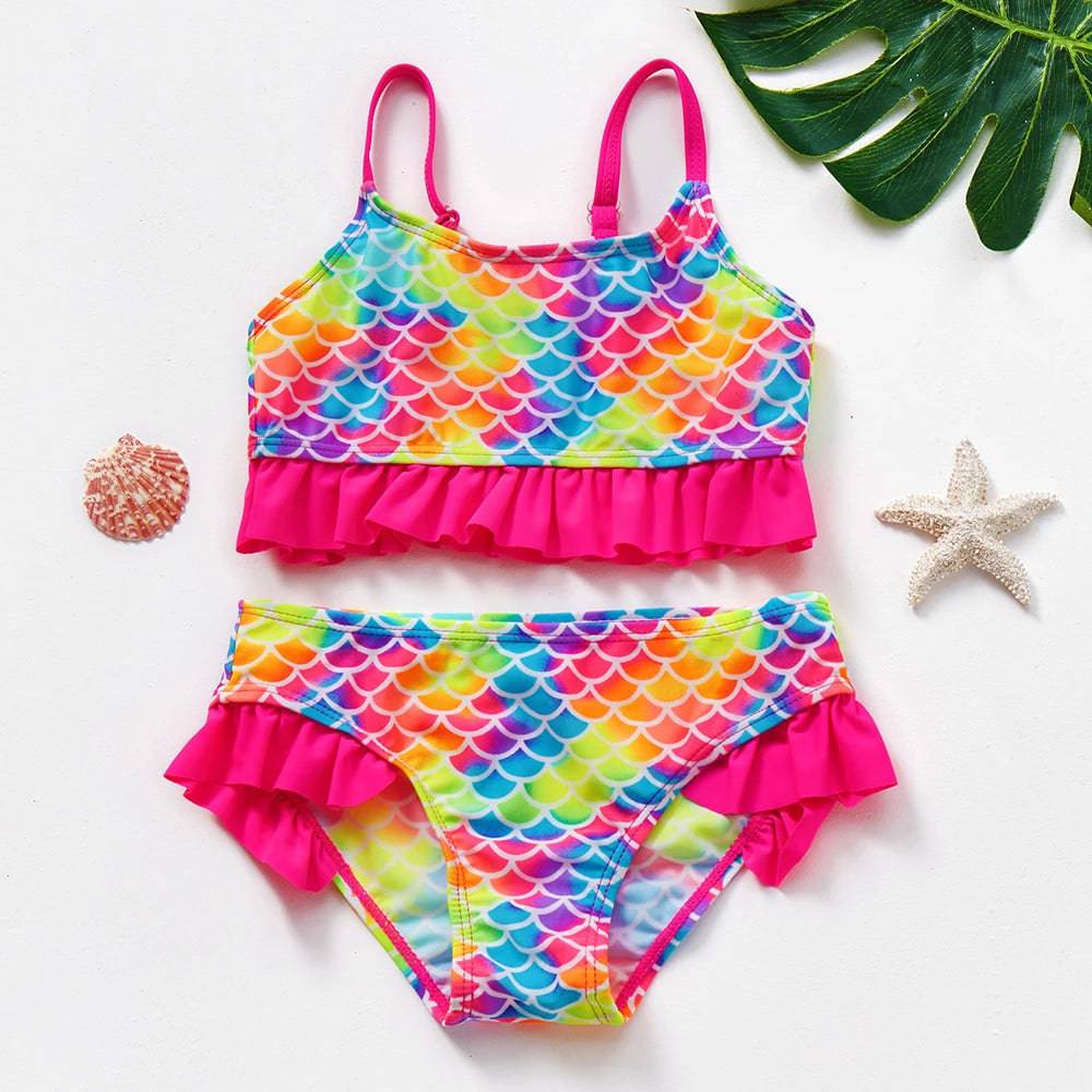 
                  
                    2~12Y Toddler Baby Girls swimsuit Ruffle style Girl Swimwear High quality Kids Bikini set Swimming outfit for kid girls
                  
                