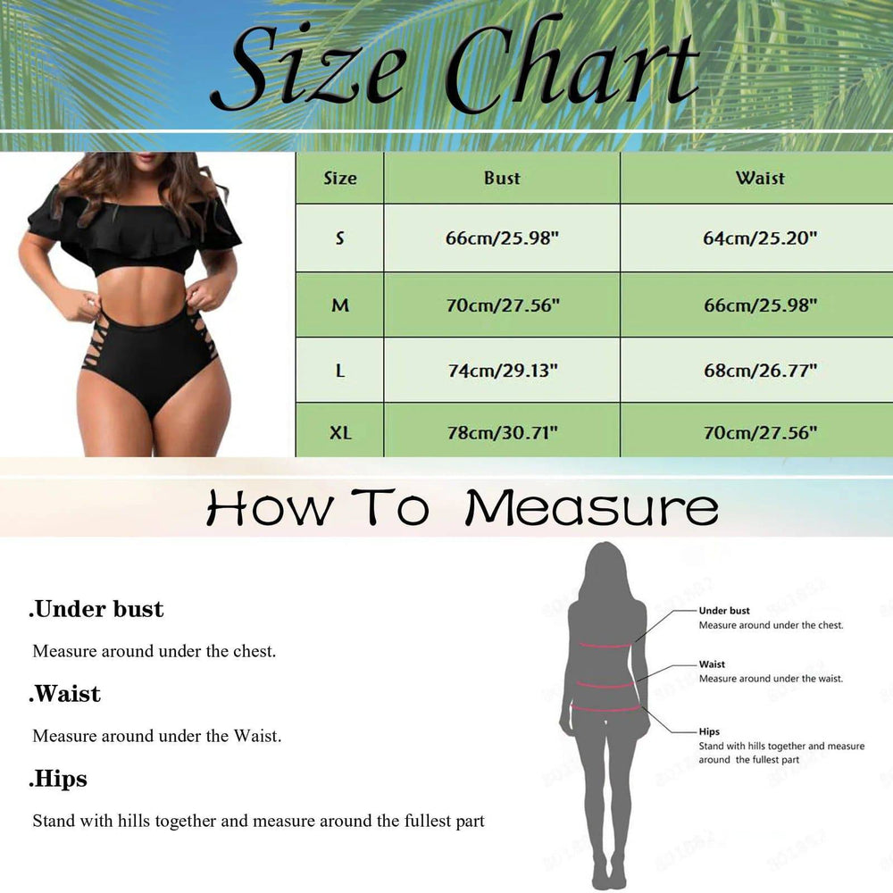 
                  
                    Sexy Ruffled Off Shoulder Bikini Sets Bandage Swimsuit Women High Waist Bandeau Push Up Swimwear Set Beach Mujer Biquini Suit
                  
                