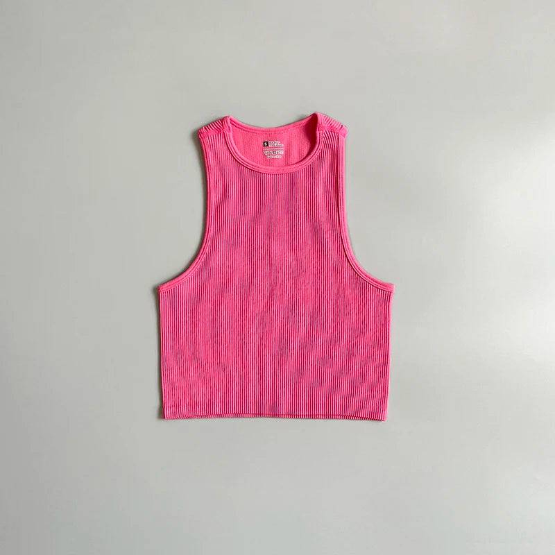 
                  
                    Seamless Tank Tops Women Gym Top Knitted Sleeveless Yoga Vest Tee Stretchy Gym Tight Fitness Running Crop Top Casual
                  
                