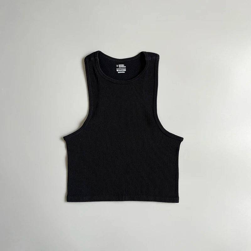 
                  
                    Seamless Tank Tops Women Gym Top Knitted Sleeveless Yoga Vest Tee Stretchy Gym Tight Fitness Running Crop Top Casual
                  
                