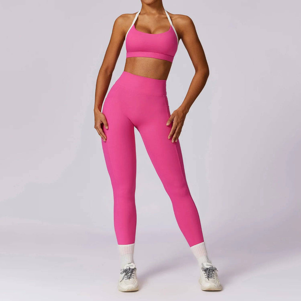 
                  
                    Women Tracksuit Yoga Set 2PCS Sport Suit GymWorkout Clothes Long Sleeve Gym Crop Top High Waist Leggings Fitness Bra Sports Wear
                  
                