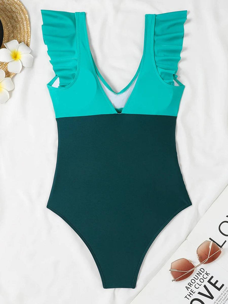 
                  
                    2024 Hollow Out Cross Ztvitality Swimsuit One Piece Solid Ruffle Swimwear Women Bathing Swimming Swim Suit Female Beach Wear
                  
                