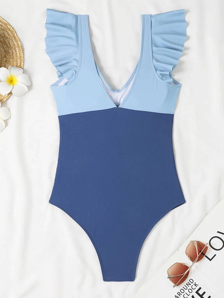 
                  
                    2024 Hollow Out Cross Ztvitality Swimsuit One Piece Solid Ruffle Swimwear Women Bathing Swimming Swim Suit Female Beach Wear
                  
                