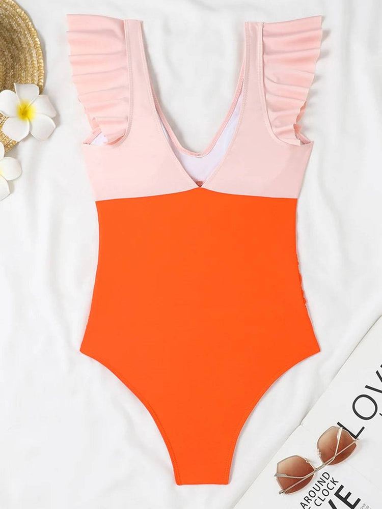 
                  
                    2024 Hollow Out Cross Ztvitality Swimsuit One Piece Solid Ruffle Swimwear Women Bathing Swimming Swim Suit Female Beach Wear
                  
                